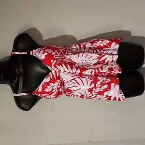 Kona Sol Tropical Print Tankini top. S
